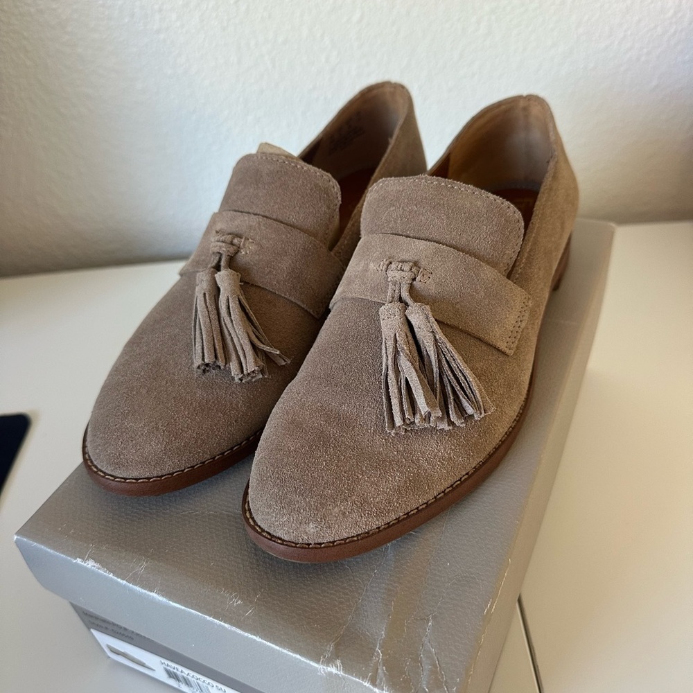Franco Sarto Tan Suede Loafers